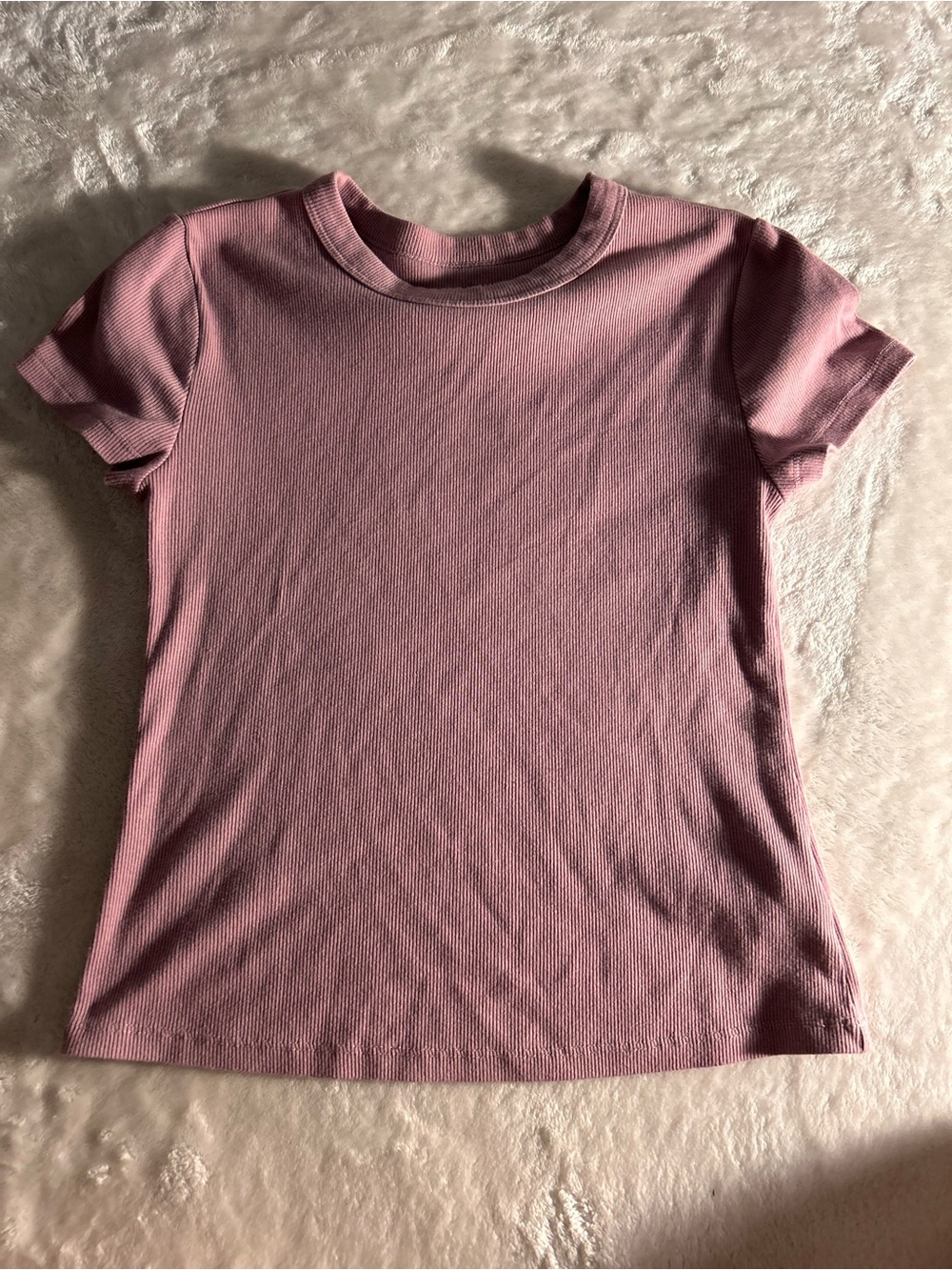 Old Navy Ribbed Short Sleeve Tee - Dusty Pink